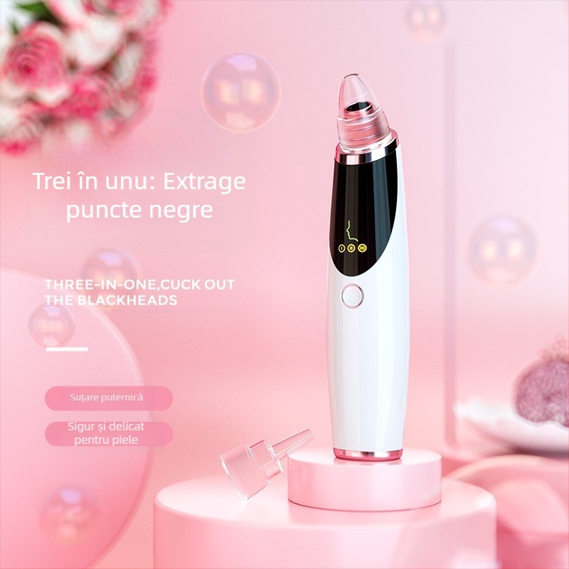 HY02 Îndepărtător electric de blackheads cu aspirație, mod rotativ, 3 viteze, carcasă din plastic