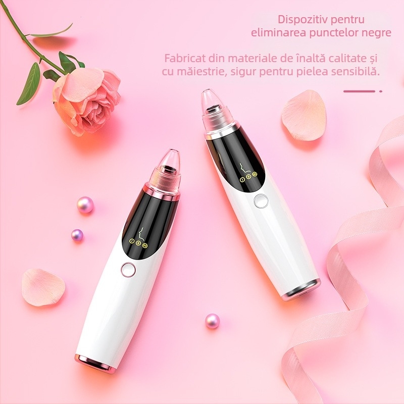 HY02 Îndepărtător electric de blackheads cu aspirație, mod rotativ, 3 viteze, carcasă din plastic