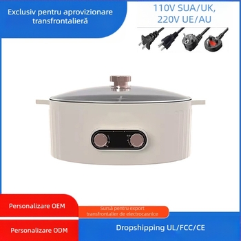 Oală electrică Cayga DYG-01, multifuncțională, cu funcție de prăjit în oală, 1300W, 220V, 1L, aliaj de aluminiu