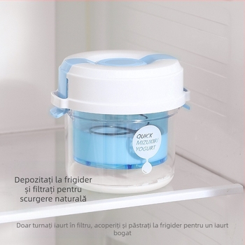 Separator de Filtru Iaurt pentru Uz Casnic – ABS+PP, Filtru de Drenaj, Separa Iaurtul, Lapte de Soia și Zer; Design Modern Simplu