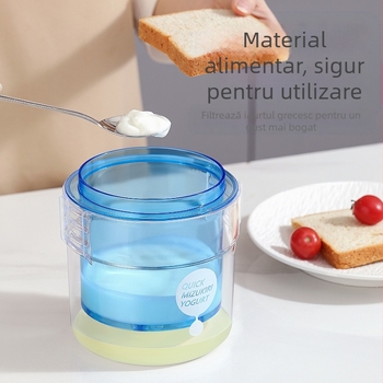 Separator de Filtru Iaurt pentru Uz Casnic – ABS+PP, Filtru de Drenaj, Separa Iaurtul, Lapte de Soia și Zer; Design Modern Simplu