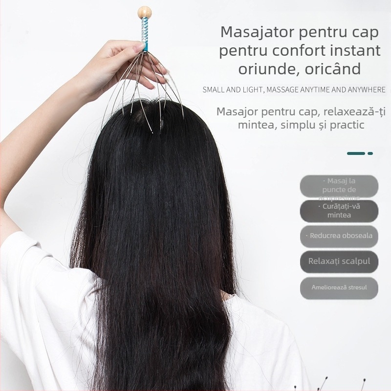 Masajor pentru cap cu gheară – funcționare manuală, frământare (Brand: Bian Xu, Model: 888)