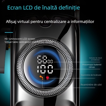 Mașină de tuns electrică KM-2279 cu afișaj LCD, baterie încorporată 500–800 mAh, autonomie 1–3 ore, lamă din oțel inoxidabil, impermeabilă