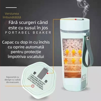Cană electrică pentru ceai, 350 ml, tensiune duală 110V/220V, 300W, încălzire pe bază, interior din oțel inoxidabil 304