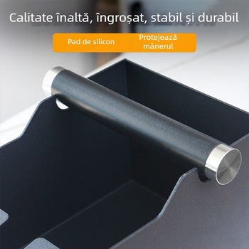 Cutie pentru resturi de cafea - Guitar Coffee, oțel teflonat, stil modern simplu, potrivit pentru bar, cafenea și restaurant