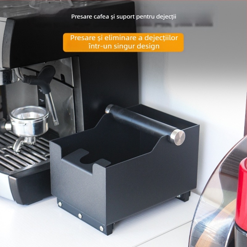 Cutie pentru resturi de cafea - Guitar Coffee, oțel teflonat, stil modern simplu, potrivit pentru bar, cafenea și restaurant