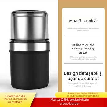 Mașină de bucătărie multifuncțională pentru măcinare umedă și uscată, capacitate 100 ml, 200 W, 20.000–29.999 rpm, vas din oțel inoxidabil
