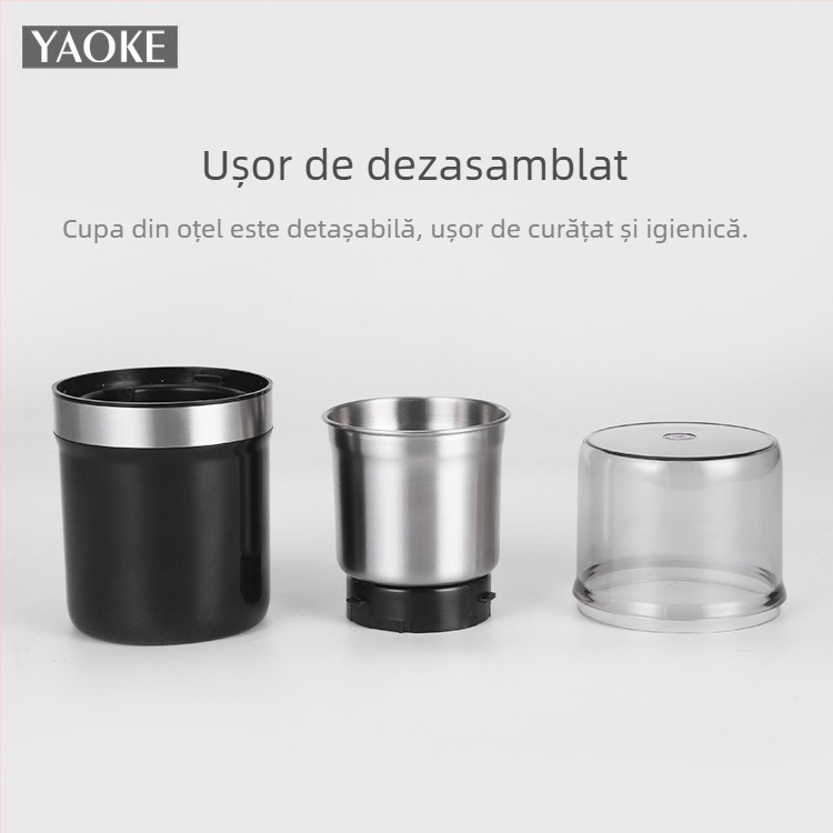 Mașină de bucătărie multifuncțională pentru măcinare umedă și uscată, capacitate 100 ml, 200 W, 20.000–29.999 rpm, vas din oțel inoxidabil