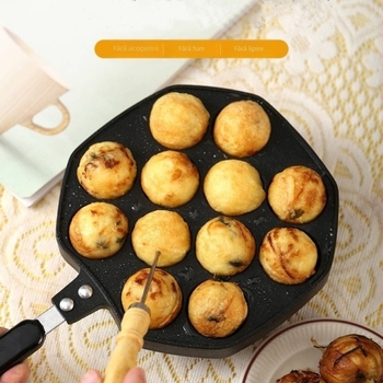 Tigaie de prăjit din aluminiu, antiaderentă, bază simplă, compatibilă cu plite cu gaz