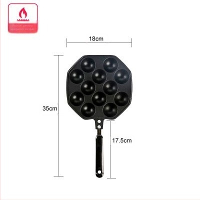 Tigaie de prăjit din aluminiu, antiaderentă, bază simplă, compatibilă cu plite cu gaz