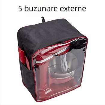 Husă de praf pentru mixer vertical cu fereastră și buzunar lateral – material: poliester; TPU + Oxford; brand FX; personalizare disponibilă