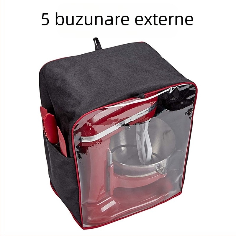 Husă de praf pentru mixer vertical cu fereastră și buzunar lateral – material: poliester; TPU + Oxford; brand FX; personalizare disponibilă