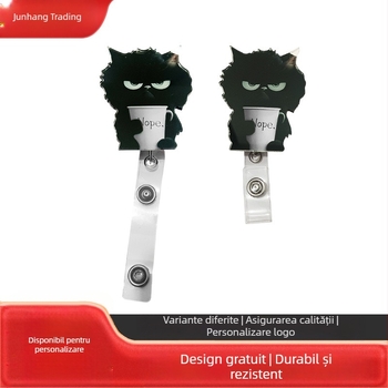 Pandant acrilic cu desen animat – imprimat, material acrilic, formă desen animat, cataramă ușoară