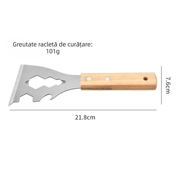 Lopată de curățare din oțel inoxidabil pentru ciment – robustă, design modern minimalist, logo imprimat, personalizabil