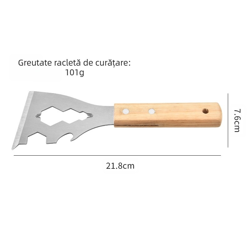 Lopată de curățare din oțel inoxidabil pentru ciment – robustă, design modern minimalist, logo imprimat, personalizabil