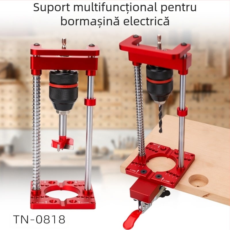 Fonsen Suport portabil pentru bormașină pentru tâmplărie – aliaj de aluminiu, DIY tâmplărie, greutate 1,5 kg