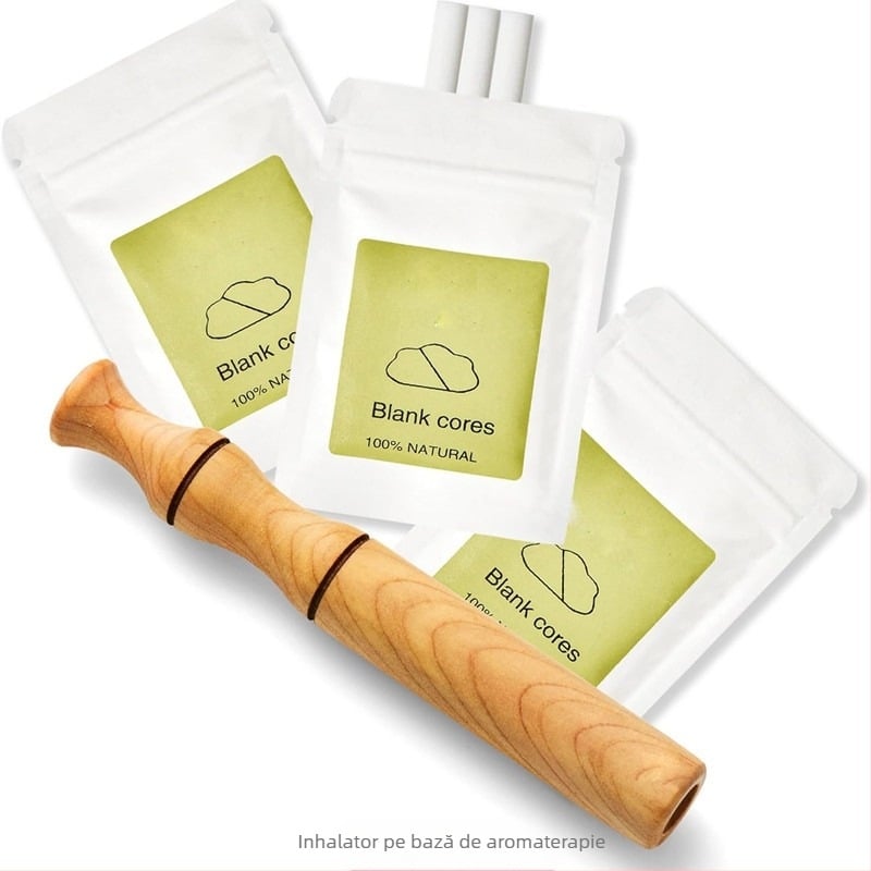 Colier din lemn cu design geometric, inhalator aromaterapeut pentru renunțarea la fumat, design original, vară 2024