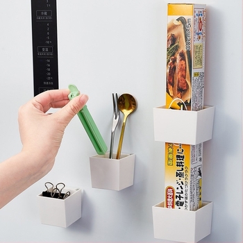 Raft ABS montat pe perete pentru frigider – suport lateral de bucătărie, multipurpose, fără găuri