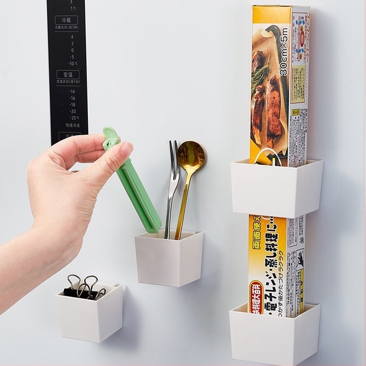 Raft ABS montat pe perete pentru frigider – suport lateral de bucătărie, multipurpose, fără găuri