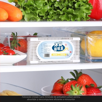 Cutie de deodorare pentru frigider cu cărbune activ - elimină mirosurile, 40 g conținut net, ambalaj 500 buc, marca Cai Run