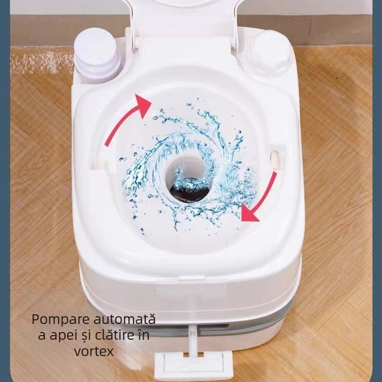 Toaletă pliabilă portabilă, capacitate 24 L, pentru utilizare în aer liber, în RV și baie de acasă