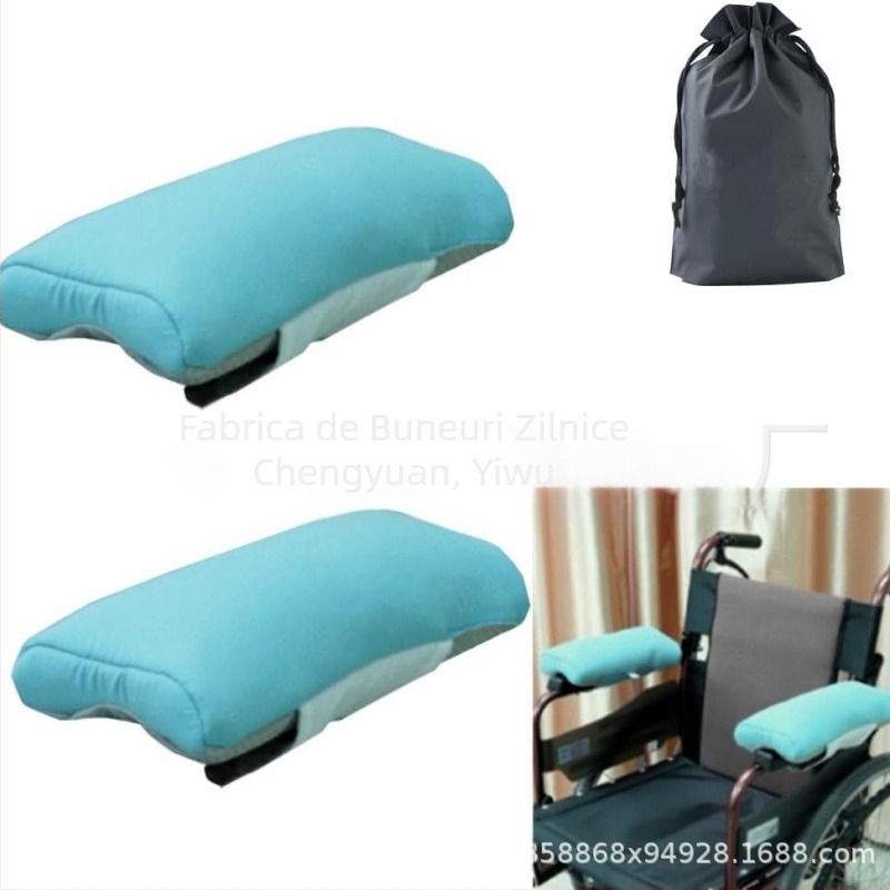 Pad pentru brațul scaunului cu rotile – dreptunghiular, țesătură catifea, umplutură din fibre, greutate 230 g