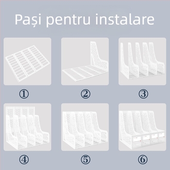 Intellectual Power organizator de fișiere în coloană din plastic, 4 niveluri, model 888