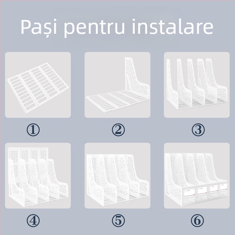 Intellectual Power organizator de fișiere în coloană din plastic, 4 niveluri, model 888