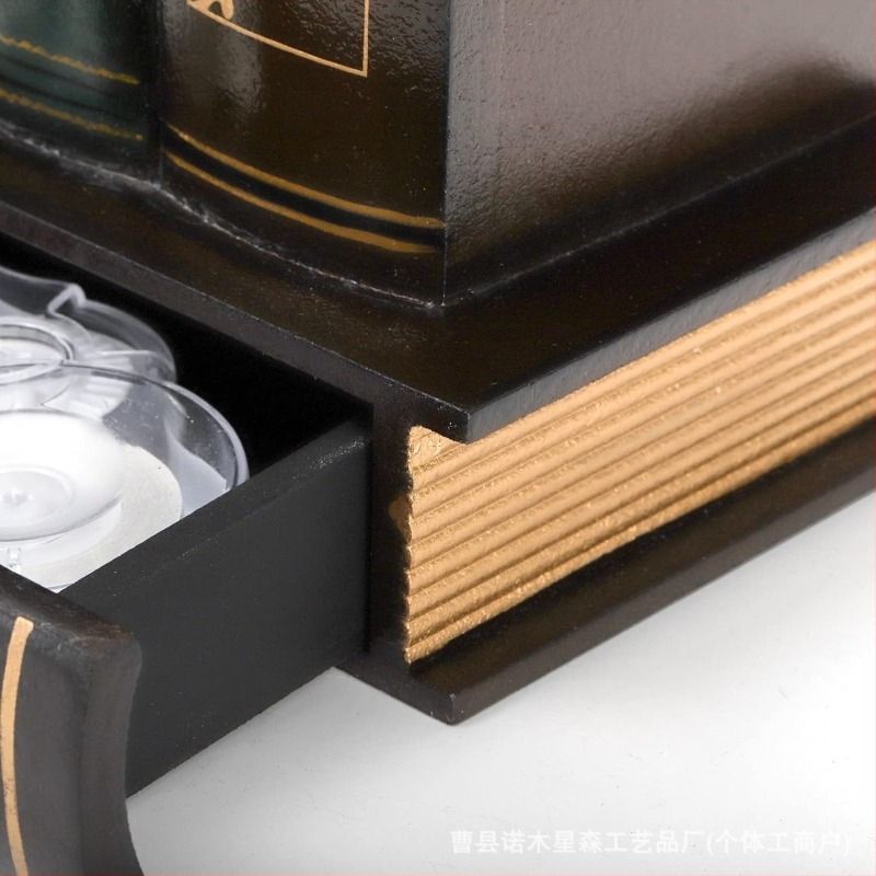 Cutie de depozitare din lemn pentru birou și suport pentru pixuri, design modern minimalist, logo imprimat, personalizare disponibilă