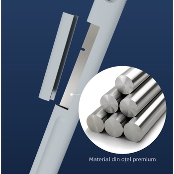 Set de perie pentru toaletă din oțel inoxidabil cu bază și design montat pe perete, ajunge în fiecare colț, greutate 315,5 g
