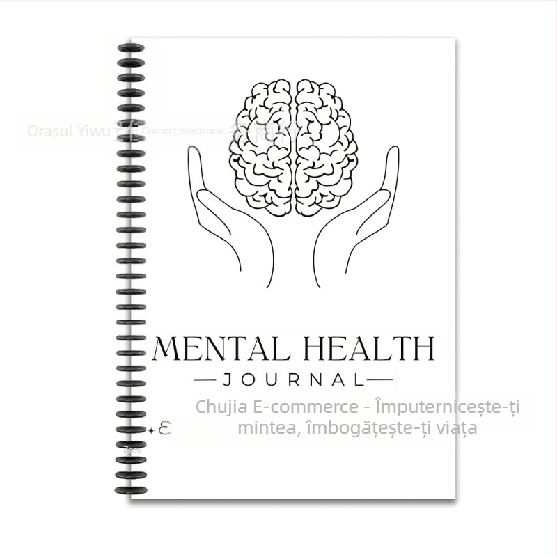 Pachet Jurnal pentru Sănătatea Mintală (serie Planner, 120 pagini, hârtie 100 gsm, personalizabil)