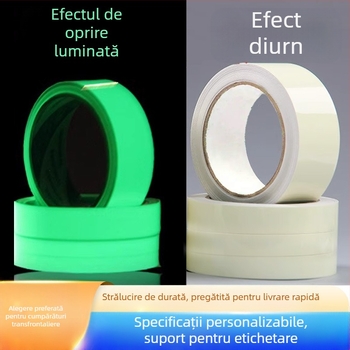 Bandă fluorescentă din PET (polietilentereftalat), grosime 0,18 mm, rezistență la temperatură pe termen scurt 150°C, pe termen lung 120°C
