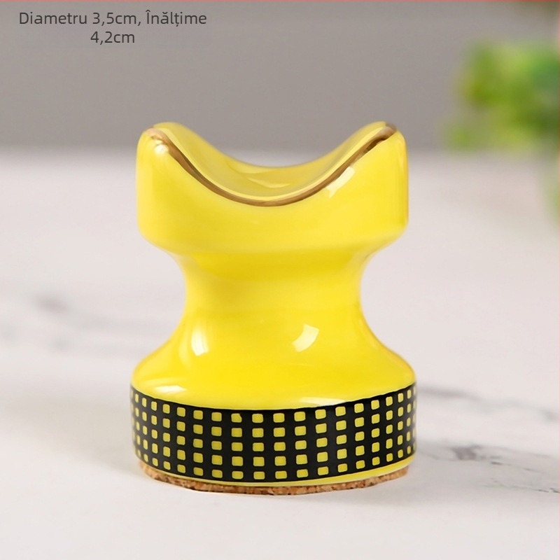 Suport ceramic pentru țigări și scrumieră, portabil mini, personalizabil, brand Trillions, stil coreean, simplu