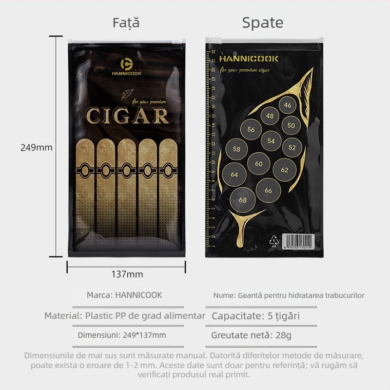 Geantă de umidificare pentru țigări – HANNICOOK, plastic PP, portabilă pentru călătorii, personalizabilă, nu este realizată manual, origine Guangdong