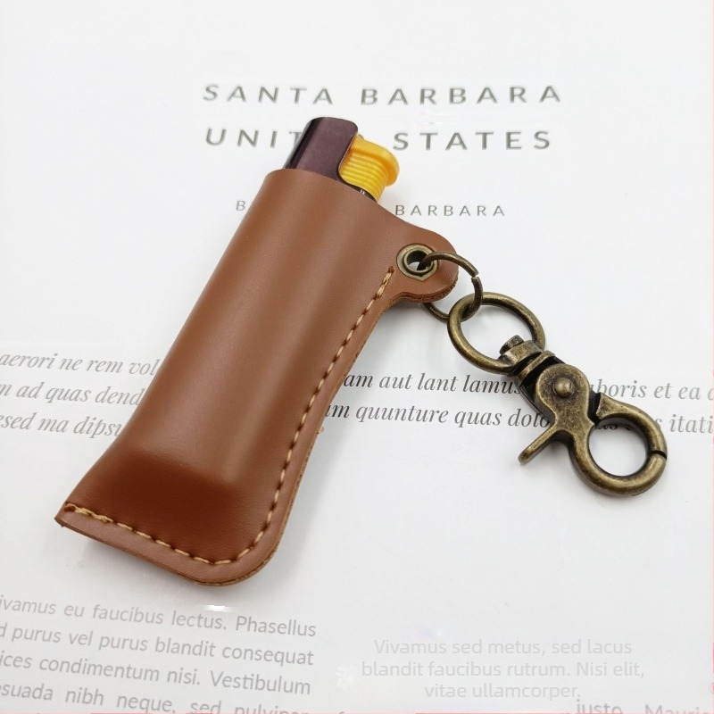 Husă din piele pentru brichetă cu design de talie, Xingye, origine Shenzhen, imprimare siglă, personalizare procesare, stil Boem/Japonez/Simplu