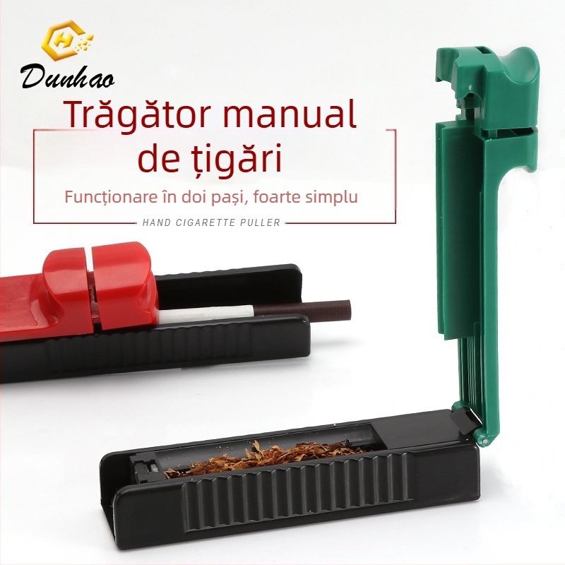 Trăgător manual pentru țigarete, construcție din plastic, portabil, ușor de utilizat, unealtă DIY pentru rularea țigaretelor