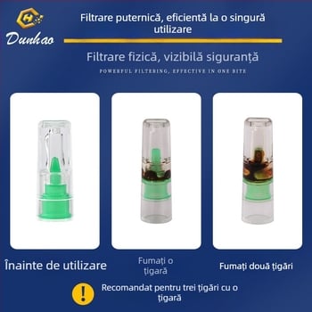 Filtru de țigarete acrilic, unisex, cu filtrare microporosă; Material: Acrilic; De unică folosință: Da; Tipărire logo: Da; Personalizare producție: Da; Etichetă privată: Da