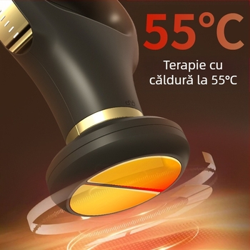 Masajer fără fir pentru corp cu masaj abdominal pulsativ — moduri: vibrație, compresie caldă, puls de joasă frecvență, frământare; control prin buton; model SL-730 6/50