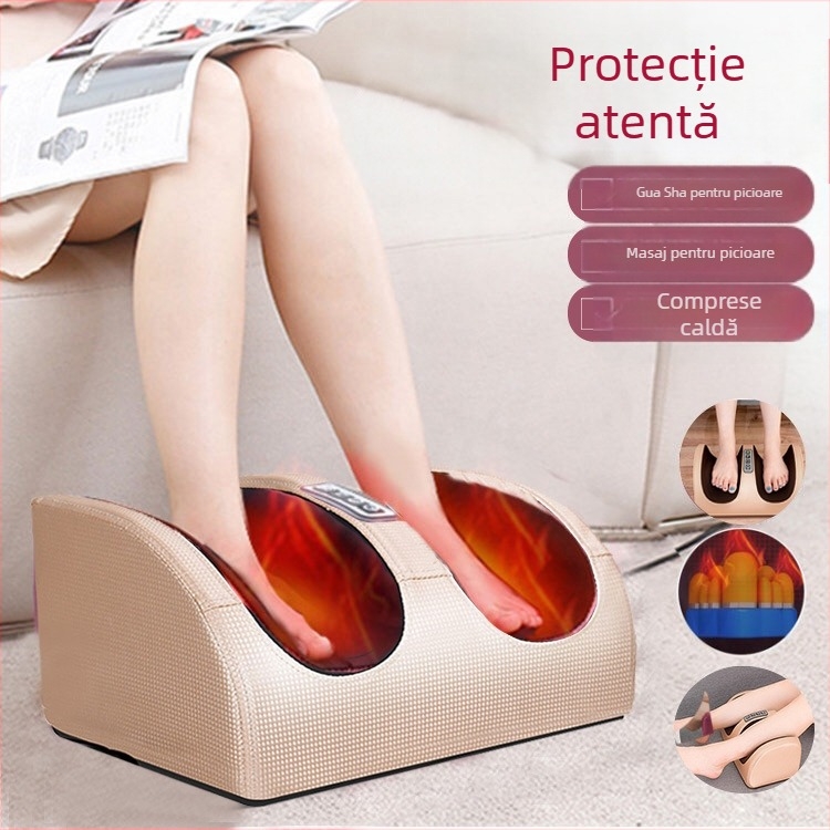 Masajor pentru picioare – aparat automat multifuncțional de terapie pentru picioare și gambe, cu compresie caldă, frământare și masaj, control computerizat și temporizator
