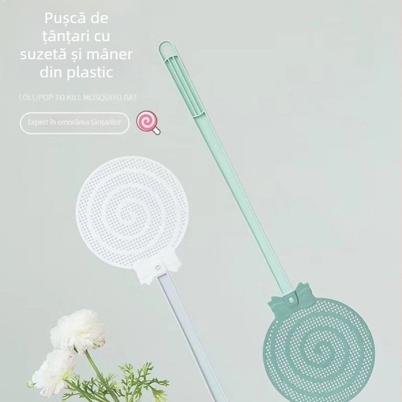 Lovitoare pentru muște și țânțari cu mâner din plastic, stil simplu, netoxic, personalizabil, pentru muște, țânțari și gândaci
