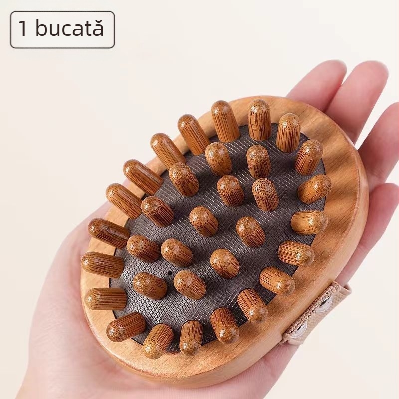 Pieptene de masaj Meridiane — din fag, pentru ameliorarea oboselii