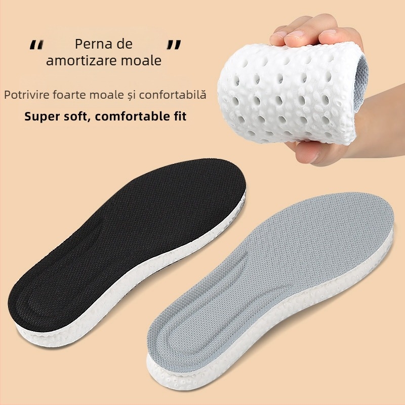 Talpă sport pentru încălțăminte – ultra moale, respirabilă și ușoară; talpă integrală cu amortizare înaltă; material PU tricotat; unisex; potrivită pentru toate tipurile de pantofi; toate sezoanele