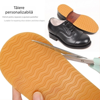 Patch complet pentru talpa pantofilor din cauciuc – antiuzură, antiderapant și amortizarea zgomotului; stil Water Ripple Heel Sticker; potrivit pentru toate anotimpurile