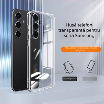Carcasă TPU pentru Samsung S24/S24 Ultra, protecție completă a obiectivului, rezistență la șocuri, anti-amprentare, presare termică