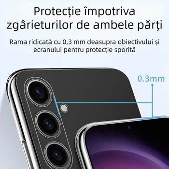 Carcasă TPU pentru Samsung S24/S24 Ultra, protecție completă a obiectivului, rezistență la șocuri, anti-amprentare, presare termică