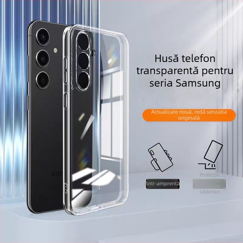 Carcasă TPU pentru Samsung S24/S24 Ultra, protecție completă a obiectivului, rezistență la șocuri, anti-amprentare, presare termică