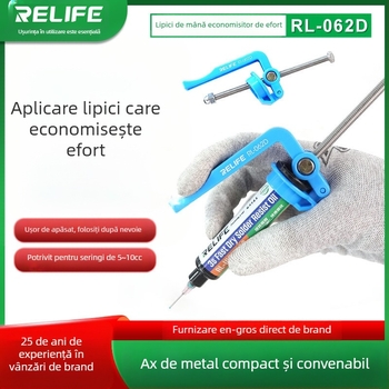 Pistol de lipit cu acțiune manuală, stil seringă, bară de împingere, capacitate 5cc/10cc, pentru reparații hardware