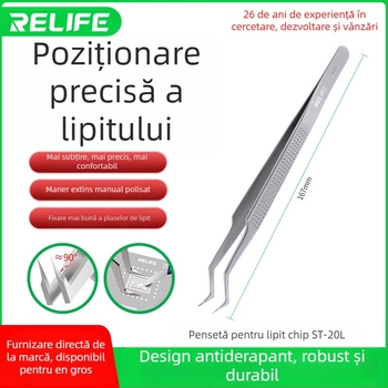 Tweezere pentru placare cu tin – precizie în poziționare și prindere, oțel inoxidabil, anticoroziv, utilizare industrială