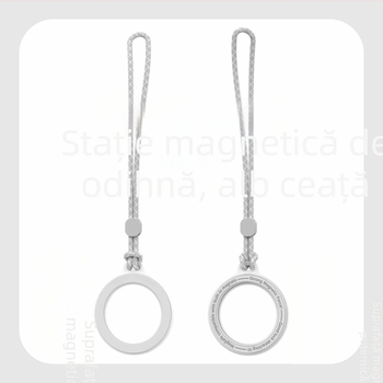 KILO MILO suport magnetic MagSafe și inel pentru agățarea genții, design transparent, material plastic, stil general