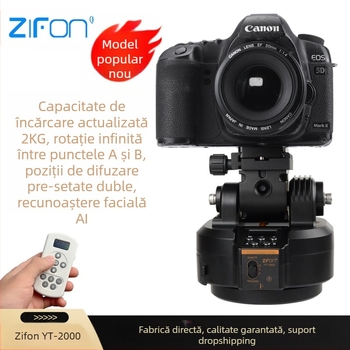 Peak gimbal motorizat cu urmărire a feței pentru telefoane mobile – 360° orizontal, 50° vertical, montaj 1/4 inch, aliaj de aluminiu/ABS, 855 g, pentru streaming live